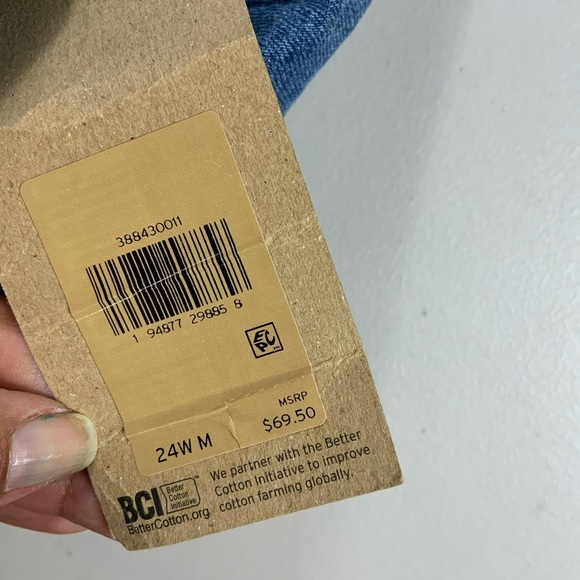 Levi’s Ribcage Straight Ankle classic wash button fly jeans Size 24W NEW - Picture 5 of 15